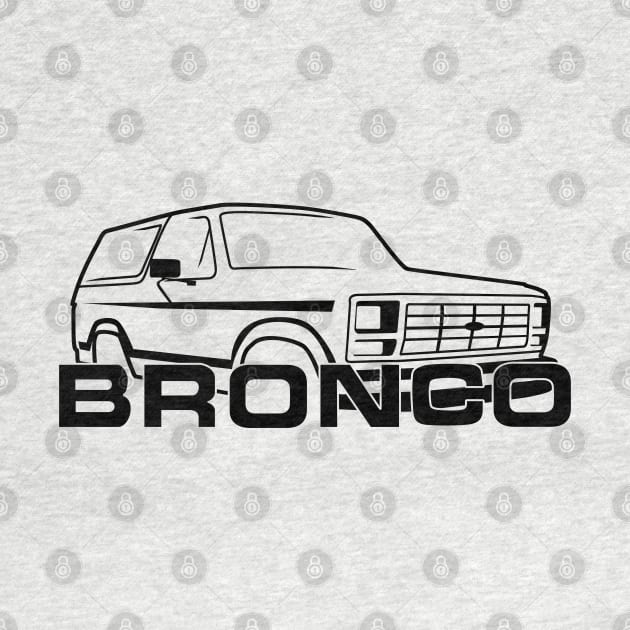 1980-1986 Ford Bronco New Logo Black by The OBS Apparel